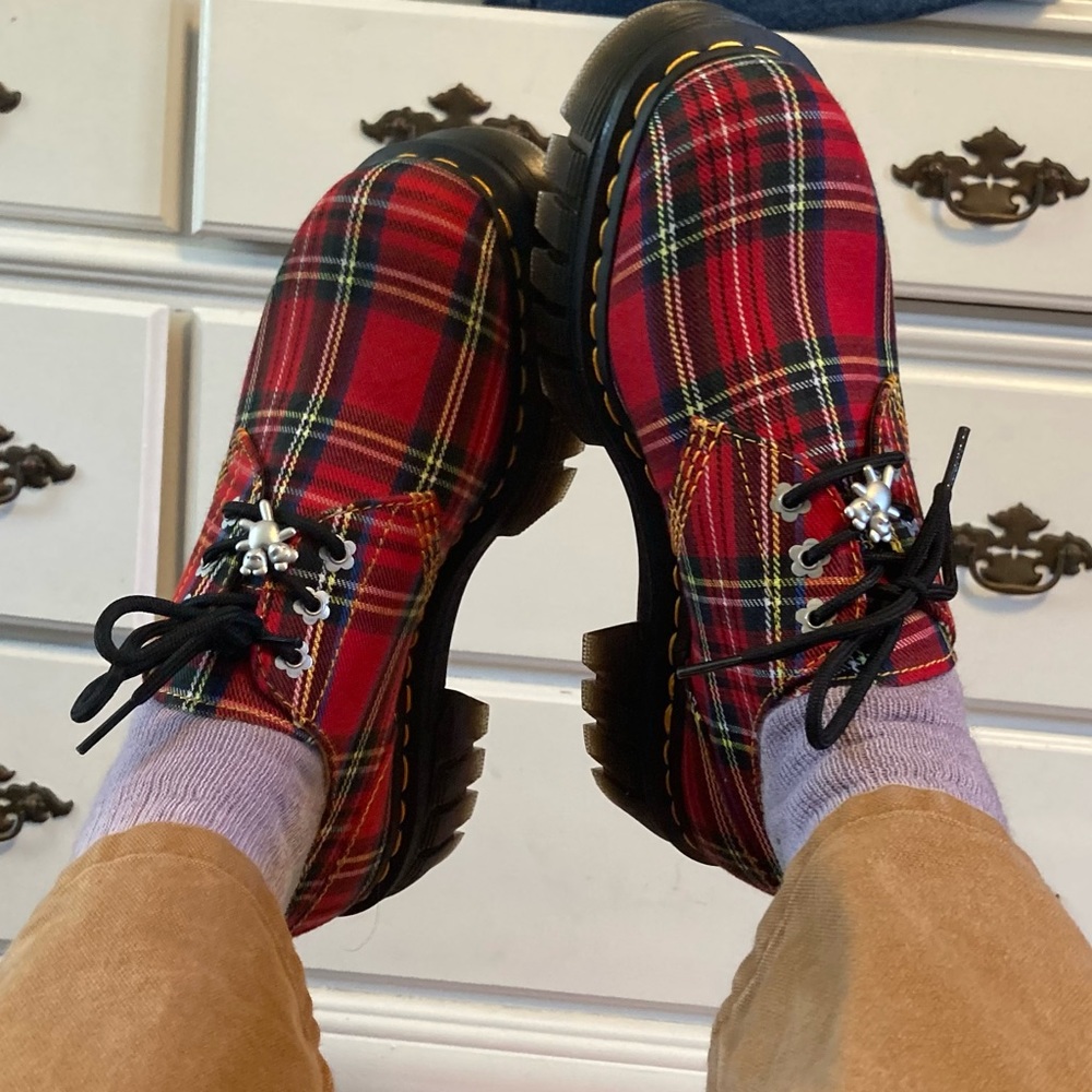 Heaven by Marc Jacobs x Dr Martens Plaid Platforms